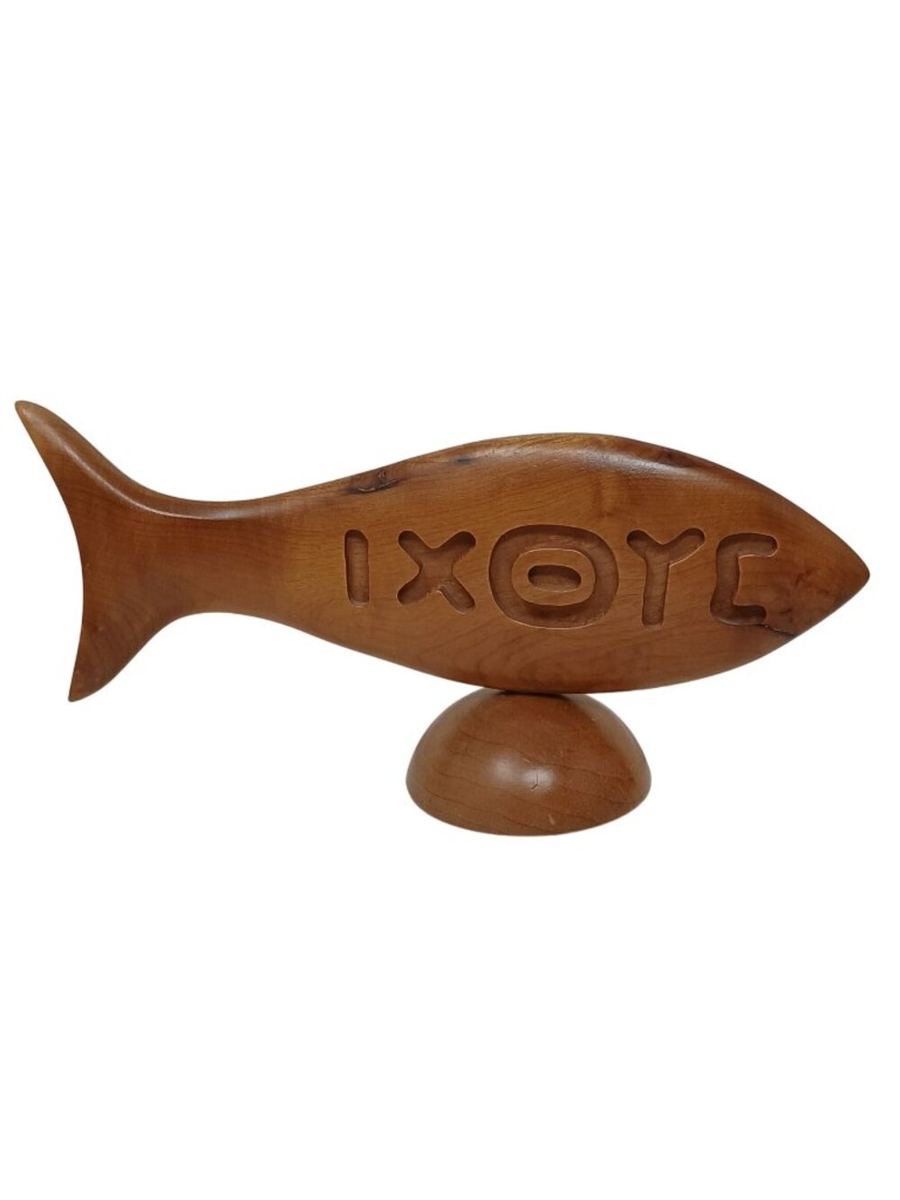 Christian Fish Symbol Decor Handcrafted From Myrtlewood 9 x 4 inch #D-37
